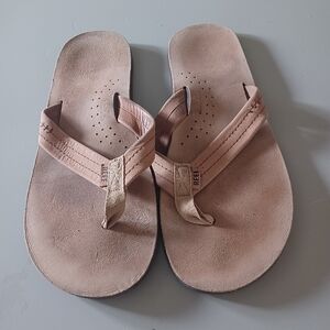 Reed mens bottle opener flipflop Thong sandals  size 9 tan